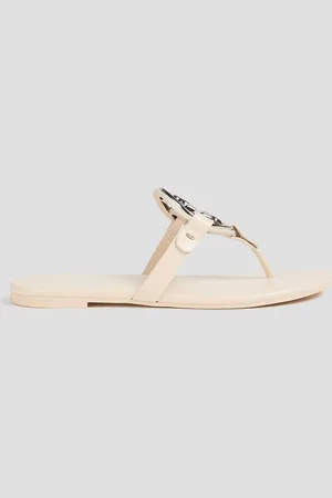 Tory Burch Miller embellished leather sandals - White - US 6