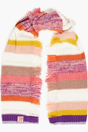 ZIMMERMANN Striped merino wool, cotton and cashmere-blend scarf - - OneSize