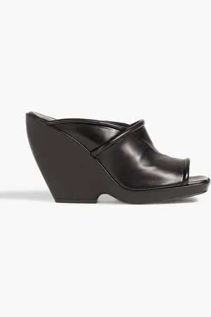 Khaite Stagg leather wedge mules - - EU 40.5