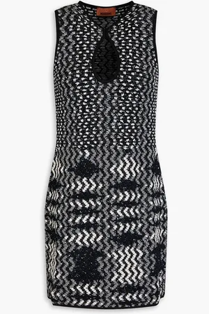 Missoni Cutout sequin-embellished jacquard-knit mini dress - - IT 44