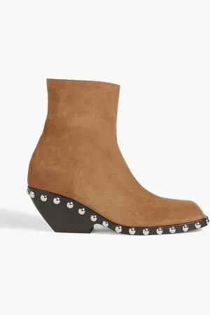 Khaite Hooper studded suede ankle boots - Brown - EU 37.5