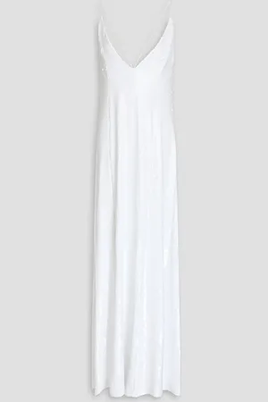 Khaite Carina sequined tulle maxi dress - - US 2