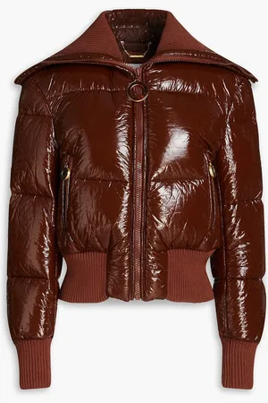 ZIMMERMANN Quilted faux patent-leather down jacket - - 2