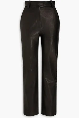 Khaite Emile leather straight-leg pants - - US 10