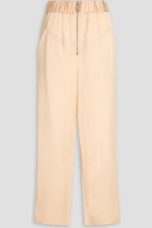 Khaite Felton satin wide-leg pants - White - US 0