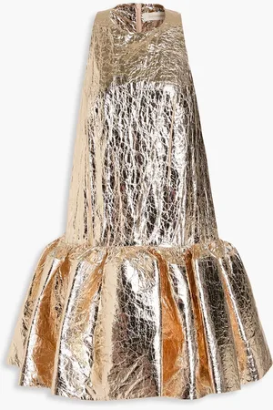 ZIMMERMANN Crinkled metallic woven mini dress - Metallic - 2