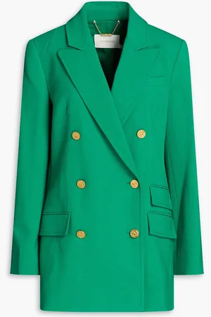 ZIMMERMANN Double-breasted crepe blazer - - 2
