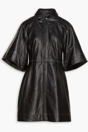 Ganni Leather mini dress - - DE 34