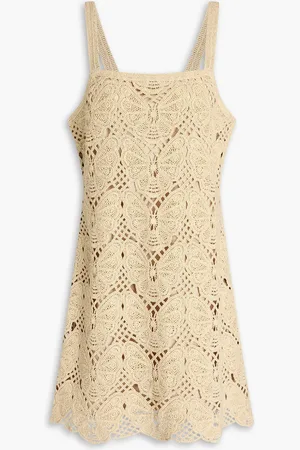 By Malene Birger Falla crocheted cotton mini dress - Neutral - XS