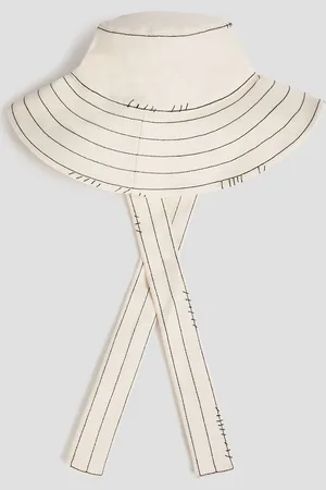 Marni Embroidered denim bucket hat - White - L