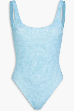 VERSACE Printed swimsuit - Blue - IT I