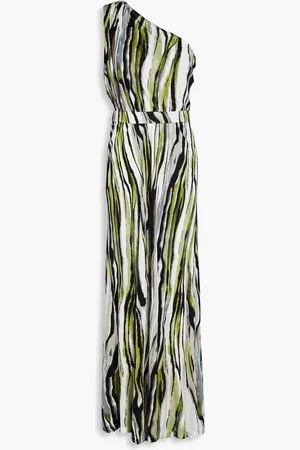 Diane von Furstenberg Kiera one-shoulder printed jersey maxi dress - - US 2