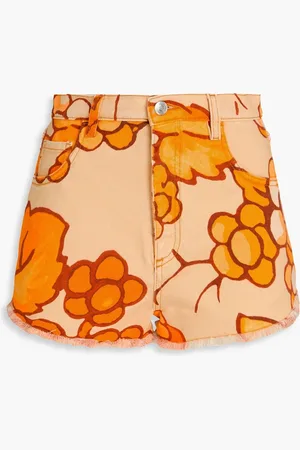 Etro Floral-print denim shorts - - 28