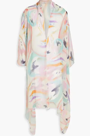Etro Printed silk-crepon coverup - - M