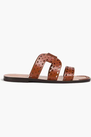 Sandro Laser-cut leather sandals - - EU 36
