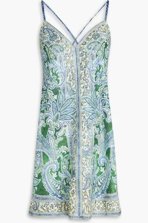 ZIMMERMANN Paisley-print linen mini dress - - 1