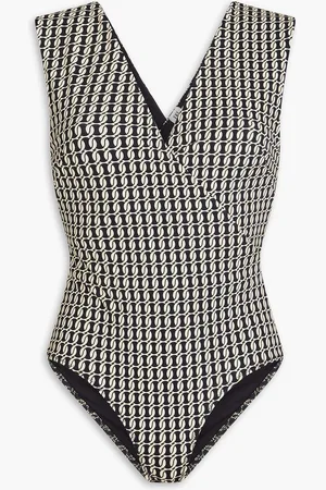 By Malene Birger Lemooria wrap-effect printed swimsuit - - XS