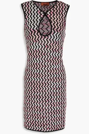 Missoni Cutout sequin-embellished jacquard-knit mini dress - Pink - IT 50