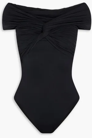 GENTRYPORTOFINO Twisted stretch-mesh swimsuit - - IT III