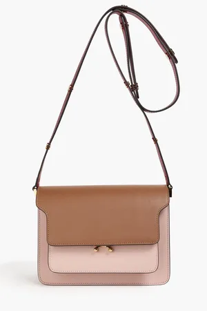 Marni Trunk color-block leather shoulder bag - Pink - OneSize