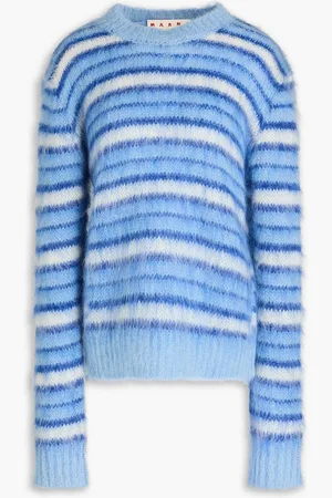 Marni Striped mohair-blend sweater - Blue - IT 44