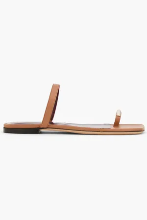 Staud Joey embellished leather sandals - Brown - EU 36