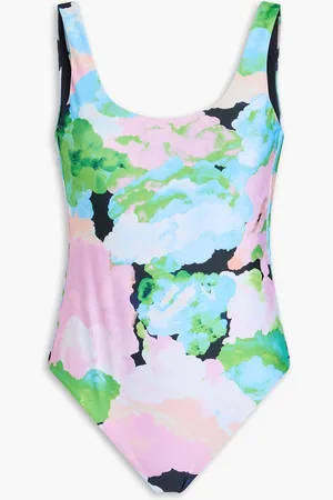 STINE GOYA Angela floral-print swimsuit - Blue - XS