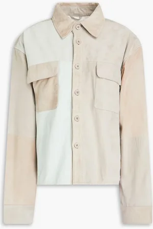 Deadwood Sure oversized patchwork-effect nubuck shirt jacket - Neutral - L