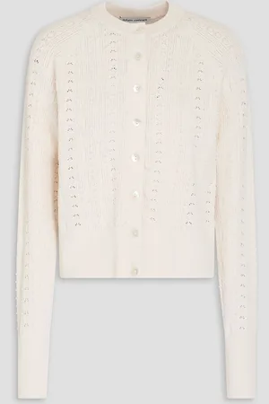 AUTUMN CASHMERE Pointelle-knit cardigan - White - XS