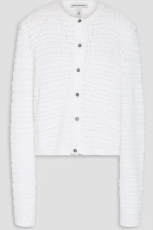 AUTUMN CASHMERE Pointelle-knit cotton cardigan - - S