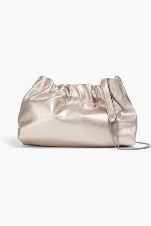 Brunello Cucinelli Metallic leather cross-body bag - Metallic - OneSize