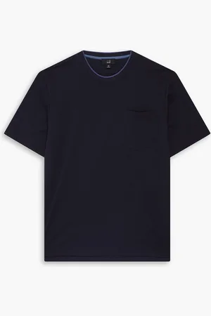 Dunhill Cotton and silk-blend piqué T-shirt - Blue - S