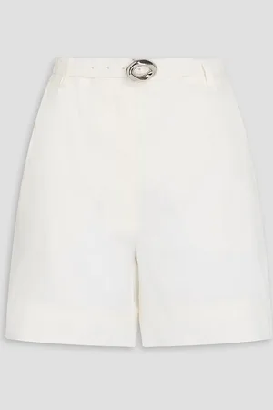 Nicholas Belted linen shorts - White - US 10