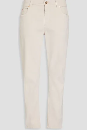 Brunello Cucinelli High-rise tapered jeans - White - IT 44