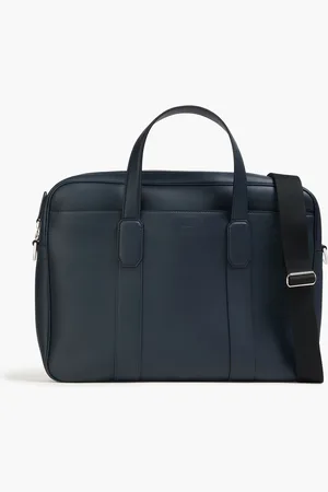 Dunhill Hampstead leather laptop bag - Blue - OneSize