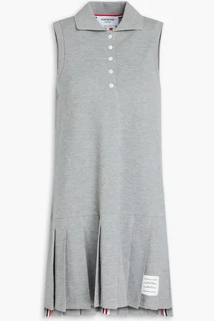 Thom Browne Pleated cotton-piqué mini dress - - IT 48