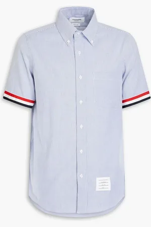 Thom Browne Striped cotton Oxford shirt - Blue - 4