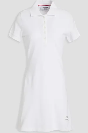 Thom Browne Cotton-piqué mini shirt dress - - IT 40