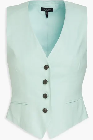 RAG&BONE Priya linen-blend vest - Green - US 00