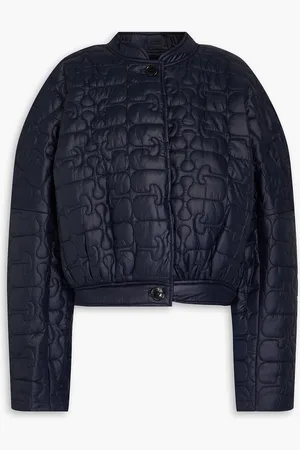 Ganni Quilted shell jacket - Blue - DE 42