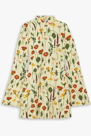 Agua by Agua Bendita Sur Primavera floral-print silk-twill mini dress - Yellow - L