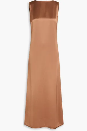 By Malene Birger Audette satin midi dress - Brown - DE 32