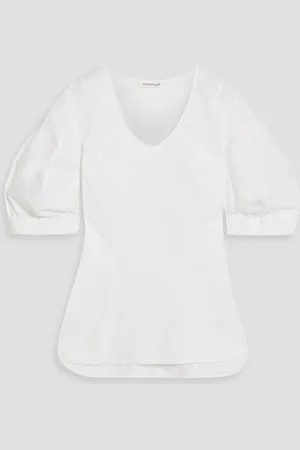By Malene Birger Liomas cotton-blend poplin top - - DE 40