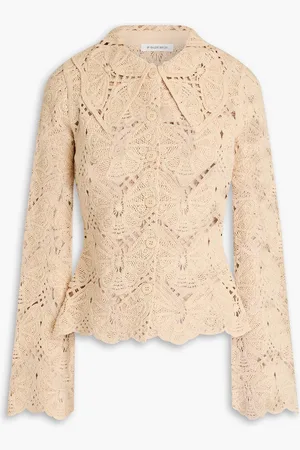 By Malene Birger Gwenevere crocheted cotton shirt - Neutral - XXS