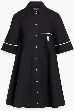 By Malene Birger Gaielle embroidered cotton-poplin mini shirt dress - - DE 32