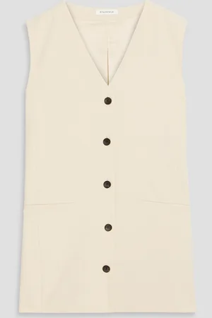 By Malene Birger Francinne crepe vest - White - DE 44
