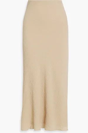 By Malene Birger Biancos crinkled ramie and cotton-blend gauze maxi skirt - Neutral - DE 32