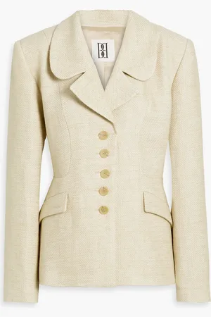By Malene Birger Adrienna linen-blend canvas blazer - White - DE 42