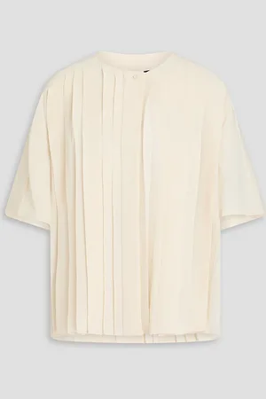Joseph Bouloi pleated crepe blouse - White - FR 40