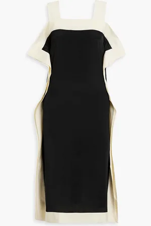 By Malene Birger Gabrias draped two-tone satin midi dress - - DE 36